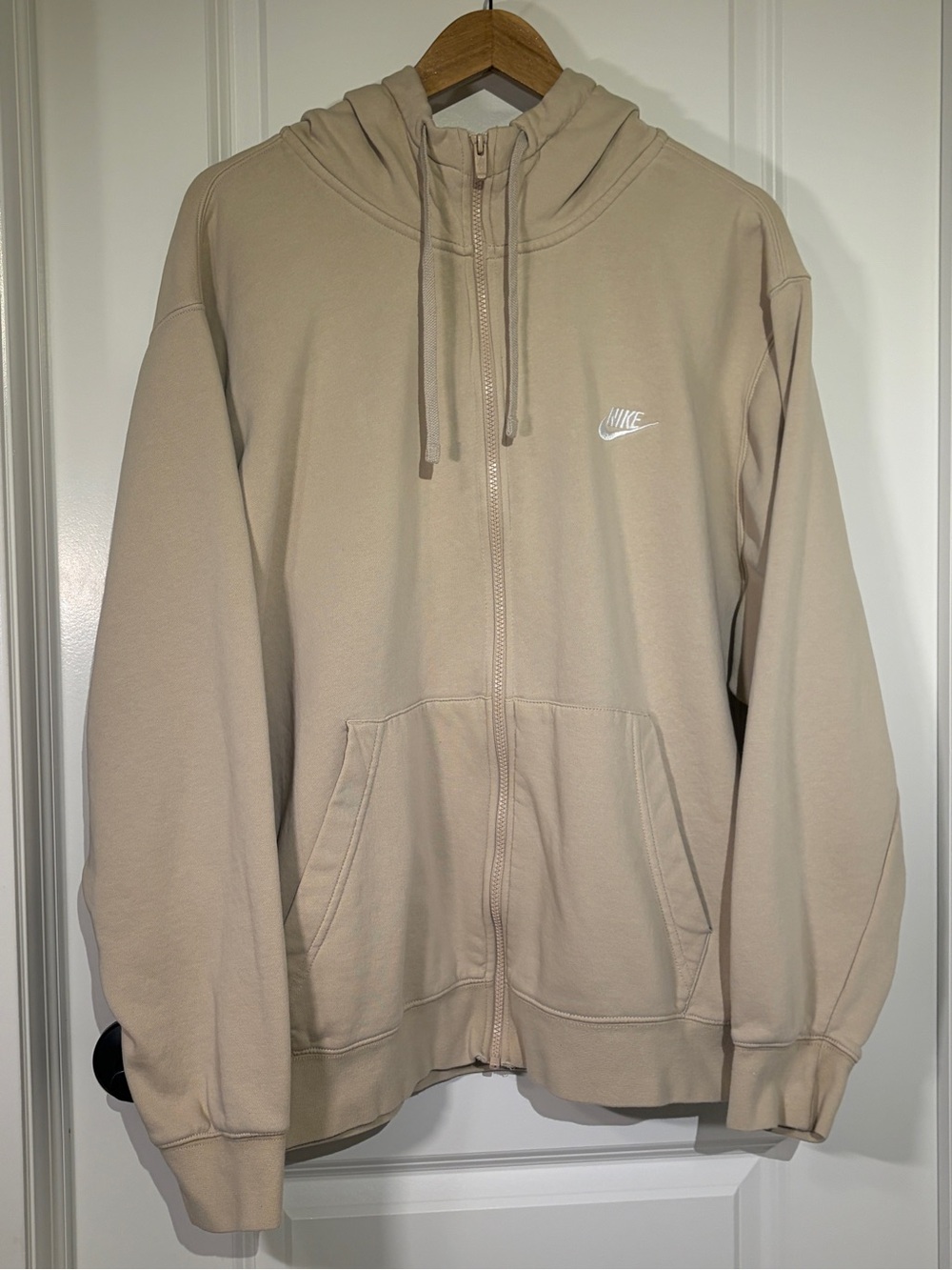 Nike Sportswear Club Fleece Full-Zip Hoodie Light Khaki Men's XXL
